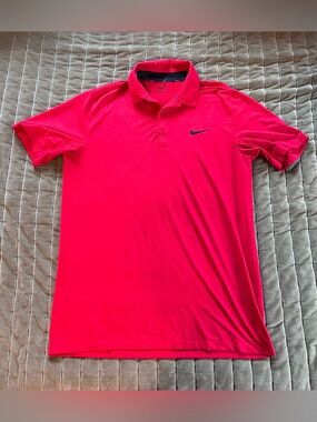 Nike Golf Men's Bright Red Dri-FIT Polo Shirt